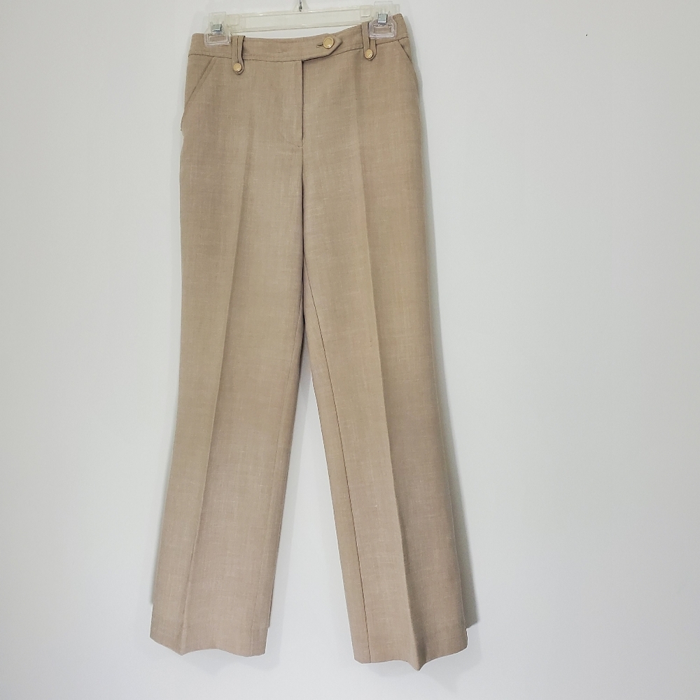 St. John Collection Vintage Tan Slacks, Size 4